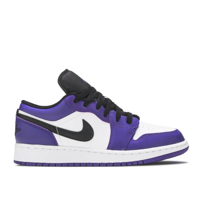 ナイキ エアジョーダン Air Jordan 【 Jordan 1 Low Gs Court Purple Youth Court Purple/Black/White 】 ジュニア キッズ コート Purple 紫・パープル 黒色 ブラック 白色 ホワイト