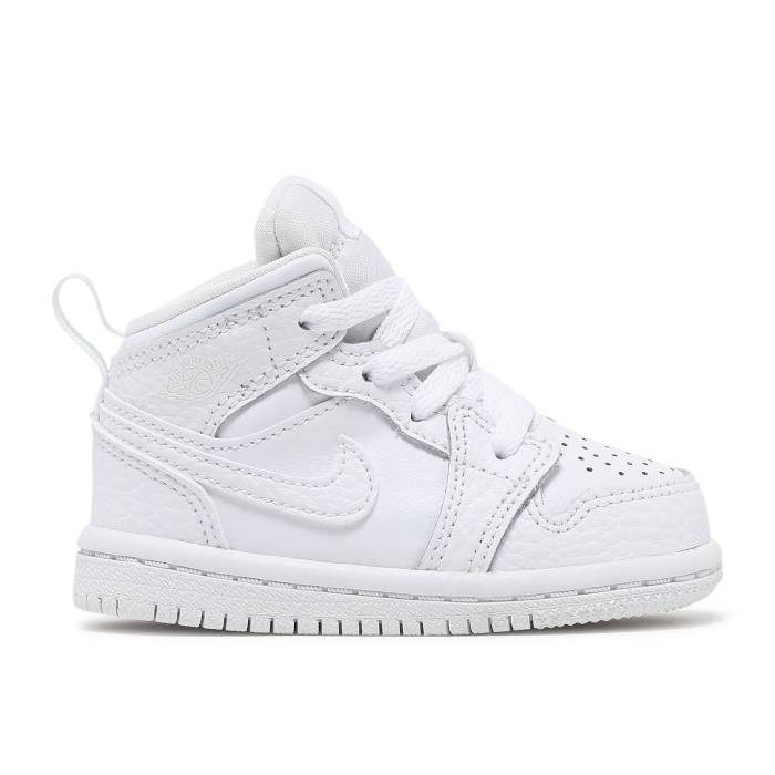 ナイキ エアジョーダン Air Jordan 【 Jordan 1 Mid Td \u0027Triple White\u0027 2022 Infant White/White/White 】 ミッド もの言う花 白いこと 白いこと