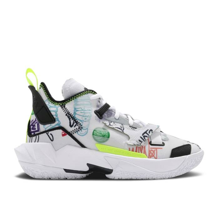 ナイキ　エアジョーダン Air Jordan 【 Jordan Why Not Zer0.4 Gs 'Graffiti' Youth Photon Dust/Volt/University Red/Black 】 ジュニア キッズ Red 赤・レッド 黒色 ブラック