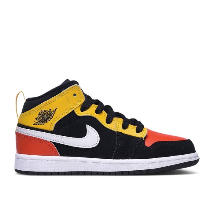 ナイキ エアジョーダン Air Jordan 【 Jordan 1 Mid Se Ps \u0027Amarillo Team Orange\u0027 Youth Black/Amarillo/White/Team Orange 】 ミッド Team 野球クラブ 御坊っちゃん キッズ 黒いこと 黒いこと 白いこと 白いこと Team 野球クラブ orange 橙・オ