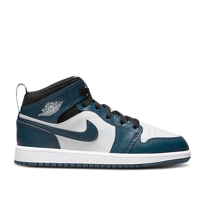 ナイキ エアジョーダン Air Jordan 【 Jordan 1 Mid Ps \u0027Armory Navy\u0027 Youth Armory Navy/Black/White 】 ミッド お坊っちゃん キッズ 紺色 米国海軍 黒いこと 黒いこと 白いこと 白いこと