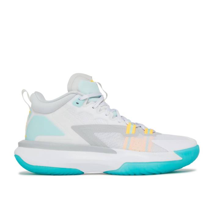 ナイキ エアジョーダン Air Jordan 【 Jordan Zion 1 Pf \u0027White Dynamic Turquoise\u0027 Men White/Laser Orange/Dynamic Turquoise/Black 】 活動的 メンズ 白いこと 白いこと Laser レーザ orange 橙・オレンジ色 活動的