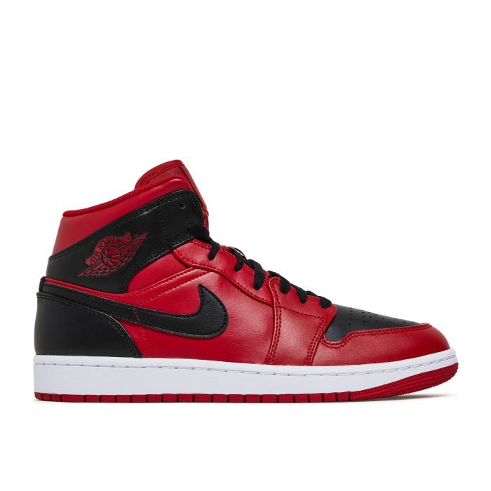 ナイキ エアジョーダン Air Jordan 【 Jordan 1 Mid Reverse Bred Men Gym Red/Black/White 】 ミッド メンズ Red 赤・レッド 黒色 ブラック 白色 ホワイト