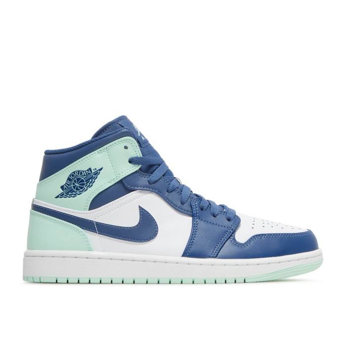 ナイキ　エアジョーダン Air Jordan 【 Jordan 1 Mid 'Blue Mint' Men Mystic Navy/Mint Foam/White 】 ミッド メンズ 紺色 ネイビー 白色 ホワイト