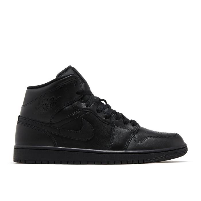 ナイキ エアジョーダン Air Jordan 【 Jordan 1 Mid \u0027Triple Black\u0027 2022 Men Black/Black/Black 】 ミッド メンズ 黒いこと 黒いこと