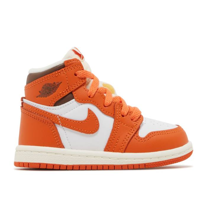 ナイキ エアジョーダン Air Jordan 【 Jordan 1 High Og Td \u0027Starfish\u0027 Infant White/Starfish/Cacao Wow/Sail 】 ご機嫌 もの言う花 白いこと 白いこと