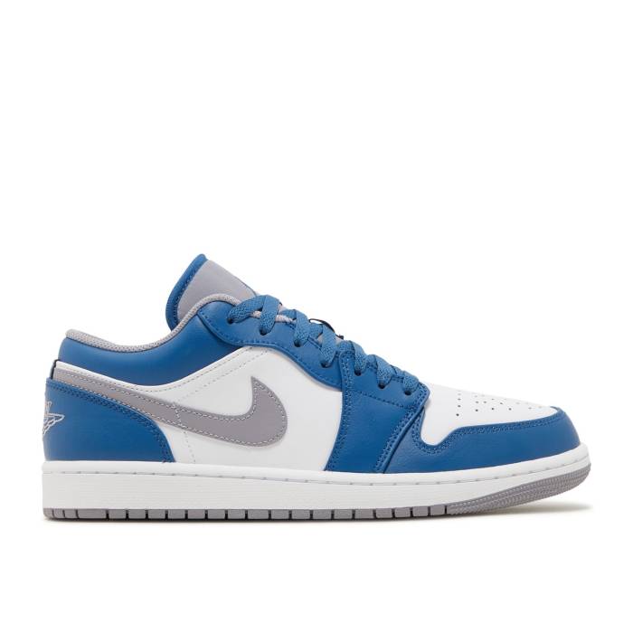 ナイキ エアジョーダン Air Jordan 【 Jordan 1 Low \u0027True Blue Cement\u0027 Men True Blue/Cement Grey/White 】 青碧 青碧 メンズ 青碧 青碧 薄墨色・シメント 薄墨色 薄墨色 白いこと 白いこと