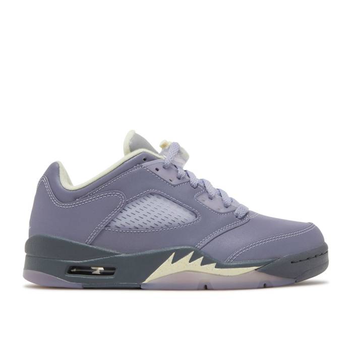 ナイキ エアジョーダン Air Jordan 【 Wmns Jordan 5 Retro Low \u0027Indigo Haze\u0027 Women Indigo Haze/Fire Red/Metallic Silver/Alabaster/Flint Grey 】 レトロ レディース 藍色・インディゴ たき火 Red 赤・赤いこと Silver しろがね色・