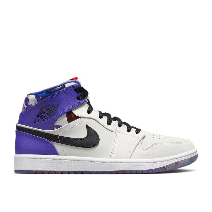 ナイキ エアジョーダン Air Jordan 【 Jordan 1 Mid Se \u0027Valentine\u0027s Day Flowers\u0027 Men Sail/Black/White 】 ミッド メンズ 黒いこと 黒いこと 白いこと 白いこと