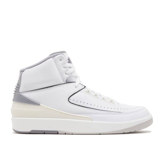 ナイキ エアジョーダン Air Jordan 【 Jordan 2 Retro \u0027White Cement\u0027 Men White/Cement Grey/Sail/Black 】 レトロ メンズ 白いこと 白いこと 薄墨色・シメント 薄墨色 薄墨色 黒いこと 黒いこと