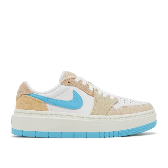 ナイキ エアジョーダン Air Jordan 【 Wmns Jordan 1 Elevate Low Se \u0027Salt Lake City\u0027 Women White/Sanddrift/Oil Green/Baltic Blue 】 レディース 白いこと 白いこと green 緑・緑であること 青み 青色