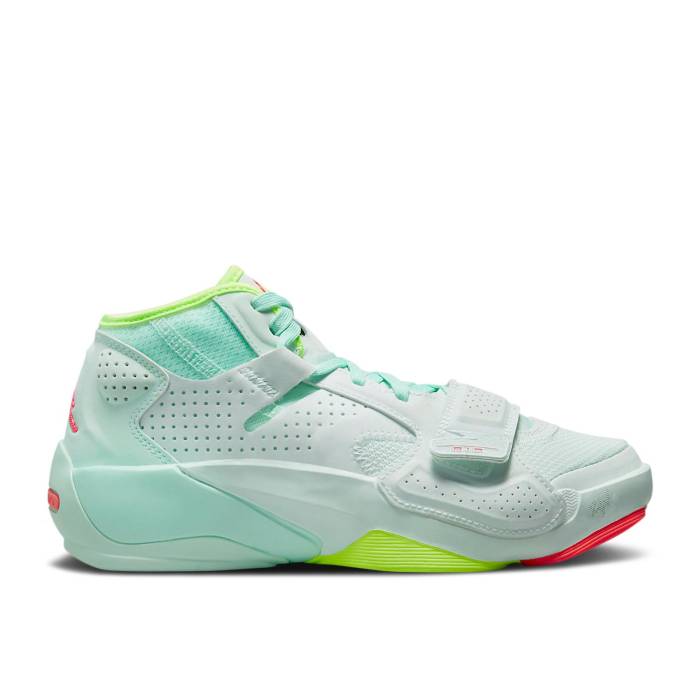 ナイキ エアジョーダン Air Jordan 【 Jordan Zion 2 ガウス \u0027Spring Hoops\u0027 Youth Barely Green/Flash Crimson/Volt/Mint Foam 】 御坊っちゃん キッズ green 緑・緑であること クリムゾン