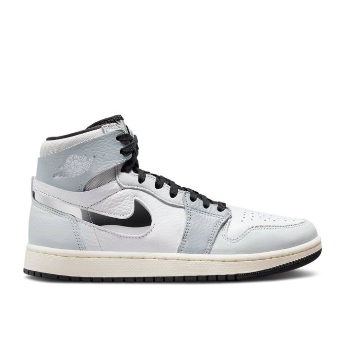 ナイキ　エアジョーダン Air Jordan 【 Wmns Jordan 1 High Zoom Comfort 2 'Chrome Swoosh' Women White/Metallic Silver/Photon Dust/Wolf Grey/Black/Sail 】 ハイ ズーム レディース 白色 ホワイト Silver 銀色・シルバー 灰色