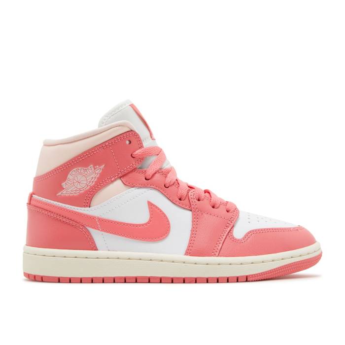 ナイキ エアジョーダン Air Jordan 【 Wmns Jordan 1 Mid \u0027Strawberries And Cream\u0027 Women White/Sea Coral/Atmosphere/Sail 】 ミッド レディース 白いこと 白いこと