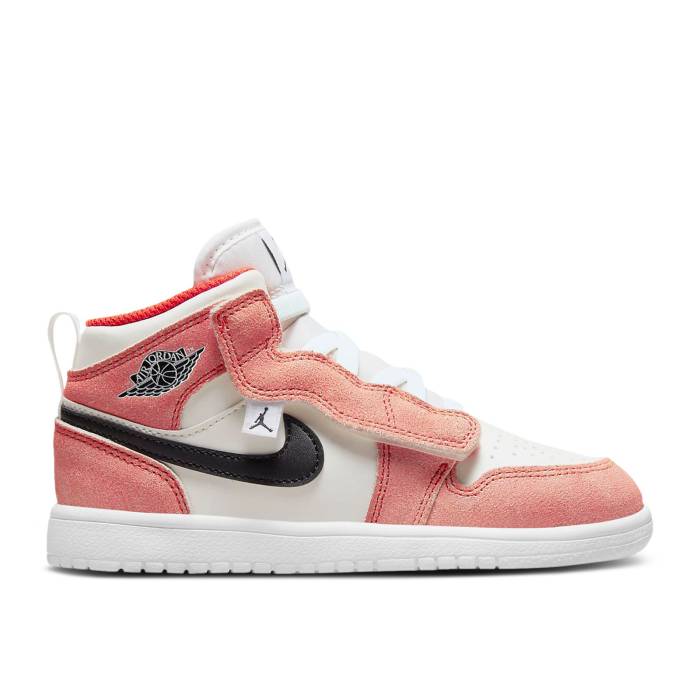 ナイキ エアジョーダン Air Jordan 【 Jordan 1 Mid Alt Se Ps \u0027Orange Suede\u0027 Youth Team Orange/Sail/White/Black 】 ミッド お坊っちゃん キッズ Team 野球クラブ orange 橙・オレンジ色 白いこと 白いこと 黒いこと 黒いこと