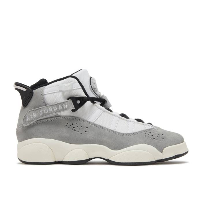 ナイキ エアジョーダン Air Jordan 【 Jordan 6 Rings ガウス \u0027Light Smoke Grey\u0027 Youth Light Smoke Grey/Black/Sail/White 】 輪っか 御坊っちゃん キッズ 薄墨色 薄墨色 黒いこと 黒いこと 白いこと 白いこと 靴-キッズファッション