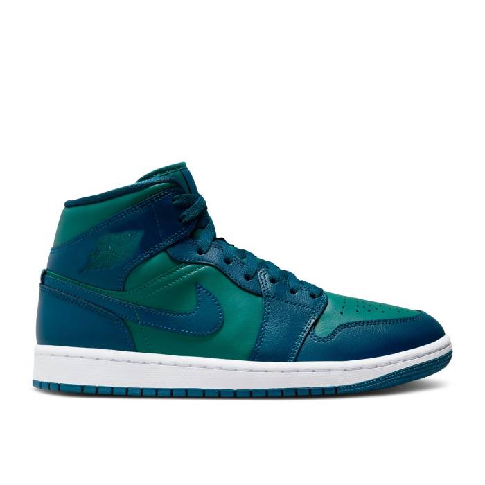ナイキ エアジョーダン Air Jordan 【 Wmns Jordan 1 Mid \u0027Teal French Blue\u0027 Women Sky J Teal/Sky J French Blue/White 】 ミッド レディース 天の原 青み 青色 白いこと 白いこと