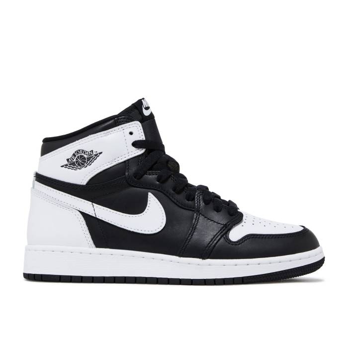 ナイキ エアジョーダン Air Jordan 【 Jordan 1 Retro High Og ガウス \u0027Black White 2.0\u0027 Youth Black/White/White 】 レトロ ご機嫌 白いこと 白いこと 御坊っちゃん キッズ 黒いこと 黒いこと 白いこと 白いこと
