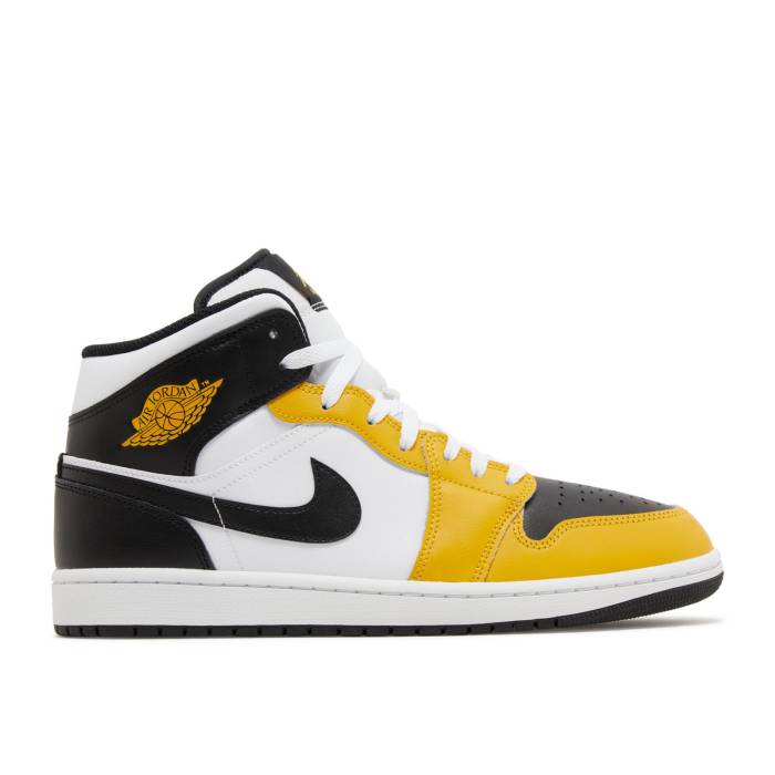 ナイキ エアジョーダン Air Jordan 【 Jordan 1 Mid \u0027Yellow Ochre\u0027 Men Yellow Ochre/Black/White/Yellow Ochre 】 ミッド メンズ yellow 黄味がかった・黄色 黒いこと 黒いこと 白いこと 白いこと