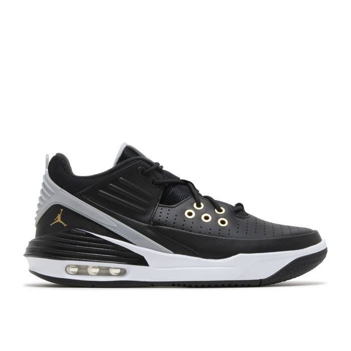 ナイキ エアジョーダン Air Jordan 【 Jordan Max Aura 5 \u0027Black Metallic Gold\u0027 Men Black/White/Wolf Grey/Metallic Gold 】 マックス 雰囲気 メンズ 黒いこと 黒いこと 白いこと 白いこと 薄墨色 薄墨色 ゴールド