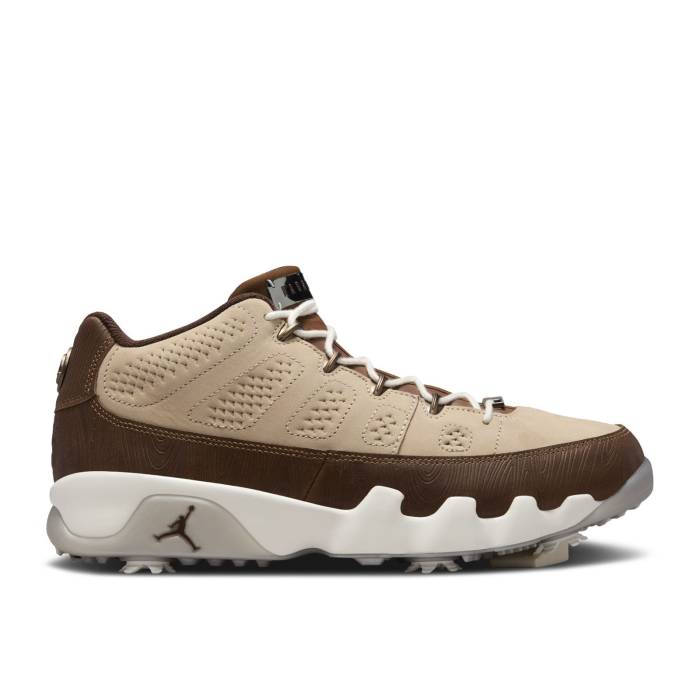 ナイキ エアジョーダン Air Jordan 【 Happy Life Wood X Jordan 9 Low Golf Woodgrain Men Hemp/Earth/Burnt Sunrise/White/Light Iron Ore 】 golf ゴルフ メンズ 白色 ホワイト