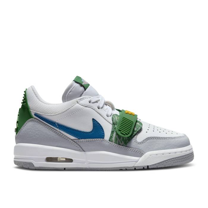 ナイキ エアジョーダン Air Jordan 【 Jordan Legacy 312 Low Gs 'White Pine Industrial Blue' Youth White/Wolf Grey/Pine Green/Industrial Blue 】 legacy レガシー ジュニア キッズ 白色 ホワイト 灰色 グレー green 緑・グリ|スニケス