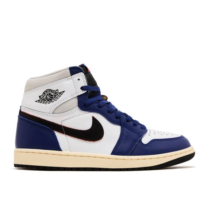 ナイキ エアジョーダン Air Jordan 【 Jordan 1 Retro High Og White Deep Royal Blue Men White/Black/Neutral Grey/Deep Royal Blue/Muslin 】 レトロ ハイ ディープ メンズ 白色 ホワイト 黒色 ブラック 灰色 グレー ディ