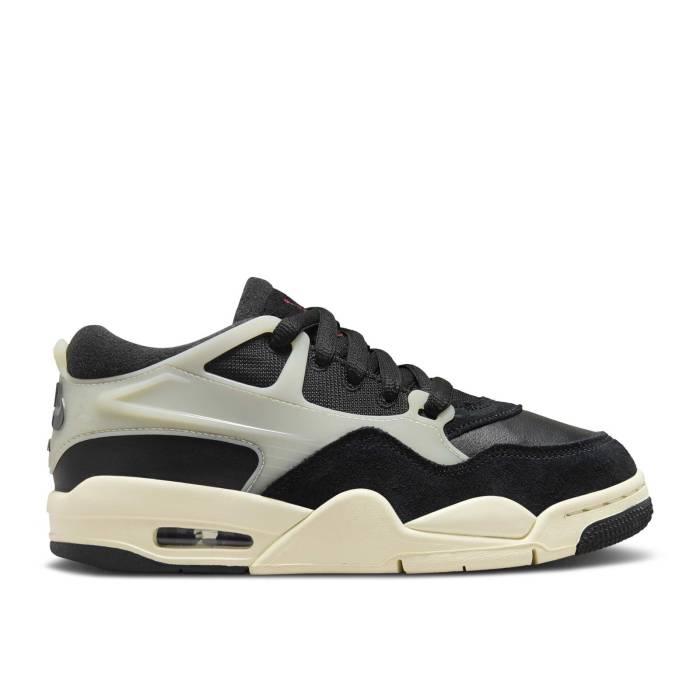 ナイキ エアジョーダン Air Jordan 【 Jordan 4 Rm ガウス \u0027Black Sail\u0027 Youth Black/Gym Red/Sail/Coconut Milk 】 御坊っちゃん キッズ 黒いこと 黒いこと Red 赤・赤いこと 靴-キッズファッション