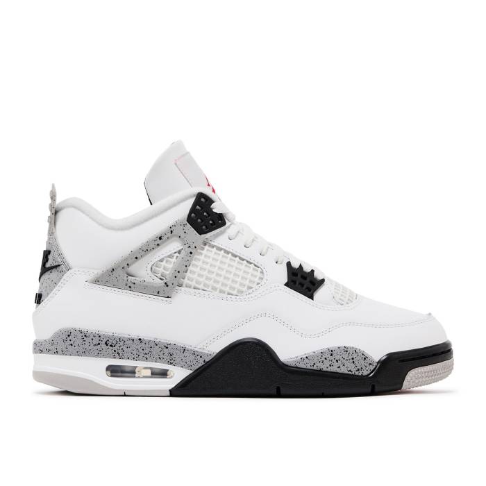 ナイキ エアジョーダン Air Jordan 【 Jordan 4 Retro Og \u0027White Cement\u0027 2025 Men Summit White/Fire Red/Tech Grey/Black 】 レトロ メンズ 白いこと 白いこと 火の手 Red 赤・赤いこと テック 薄墨色 薄墨色 黒いこと 黒いこと