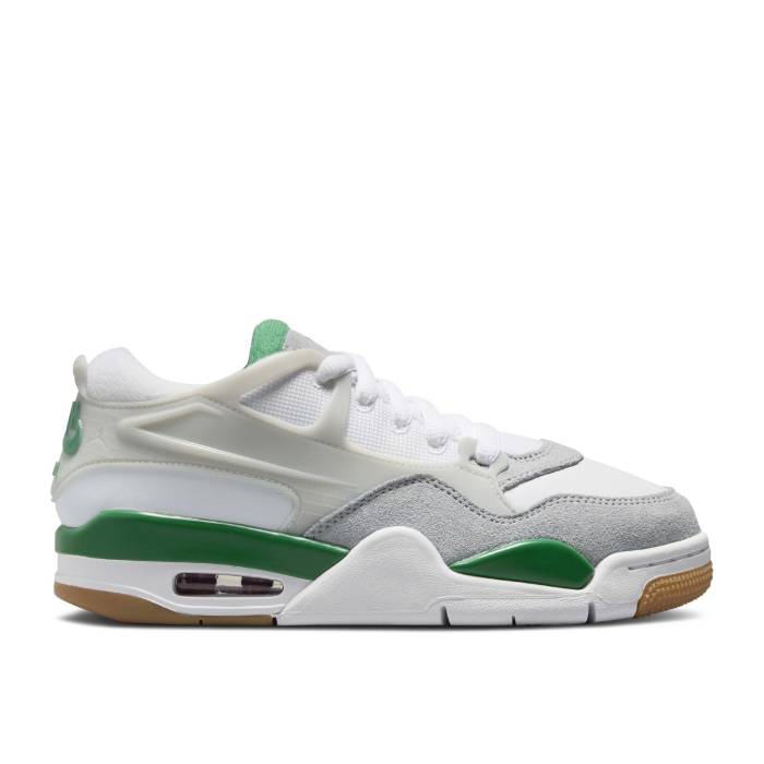 ナイキ エアジョーダン Air Jordan 【 Jordan 4 Rm ガウス \u0027Pine Green\u0027 Youth White/Pine Green/Neutral Grey/Wolf Grey/Varsity Red/Gum Dark Brown 】 御坊っちゃん キッズ 白いこと 白いこと green 緑・緑であること 薄墨色 薄墨色 Red 赤・レッ スニーカー-靴-キッズファッション