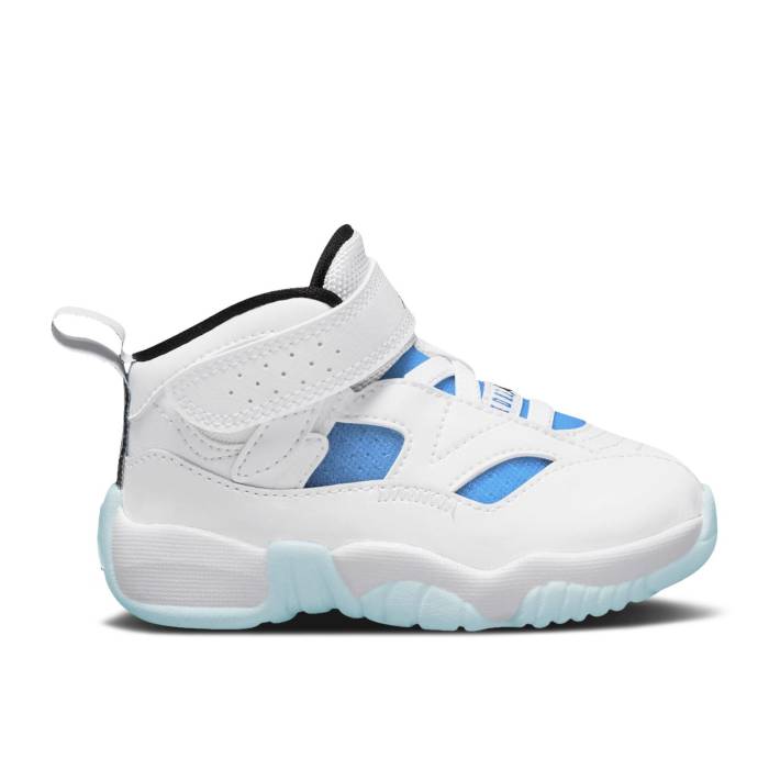 ナイキ　エアジョーダン Air Jordan 【 Jumpman Two Trey Td 'Legend Blue' Infant White/University Blue/Black 】 Jumpman ジャンプマン ベビー 白色 ホワイト 青色 ブルー 黒色 ブラック｜スニケス