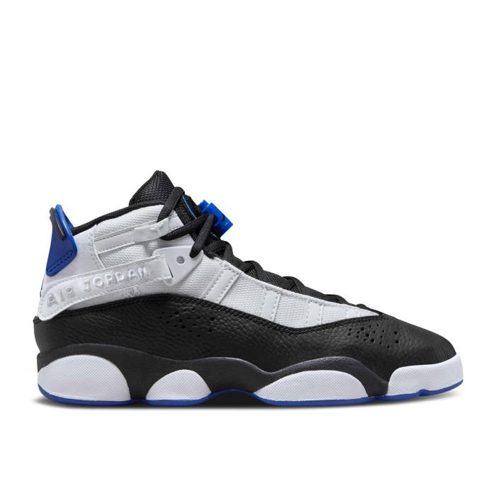 ナイキ エアジョーダン Air Jordan 【 Jordan 6 Rings ガウス \u0027White Black Game Royal\u0027 Youth White/Black/Game Royal 】 輪っか 黒いこと 黒いこと Game 力くらべ 御坊っちゃん キッズ 白いこと 白いこと 黒いこと 黒いこと Game 力くらべ キッズファッション-スニーカー