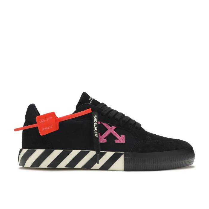 象牙色 Off-White 【 Vulc Sneaker \u0027Black Fuchsia\u0027 2019 Men Black/Fuchsia 】 靴 スニーカー メンズ 黒いこと 黒いこと