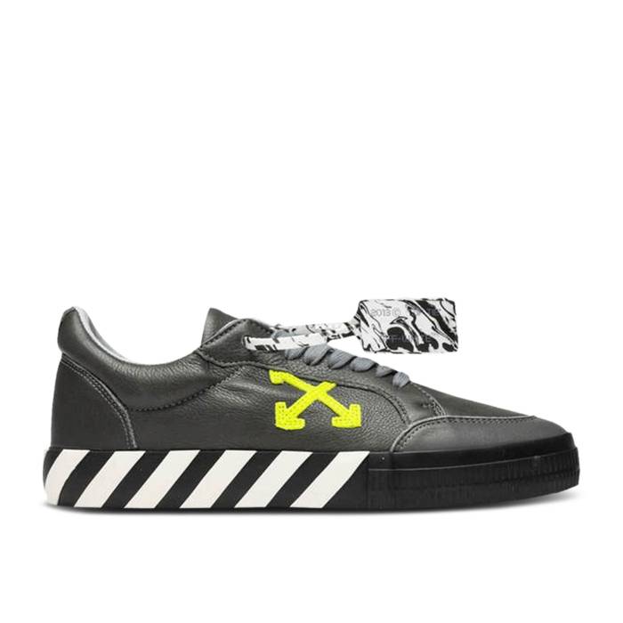 象牙色 Off-White 【 Vulc Sneaker Low \u0027Grey Green Fluo\u0027 Men Grey/Green Fluo 】 靴 スニーカー green 緑・緑であること メンズ 薄墨色 薄墨色 green 緑・緑であること