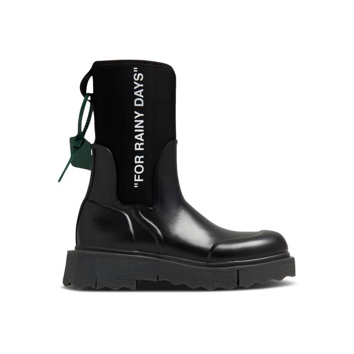象牙色 Off-White 【 Wmns Sponge Rubber Rain Boot \u0027For Rainy Days - Black\u0027 Women Black/White 】 天然ゴム ブーツ レディース 黒いこと 黒いこと 白いこと 白いこと