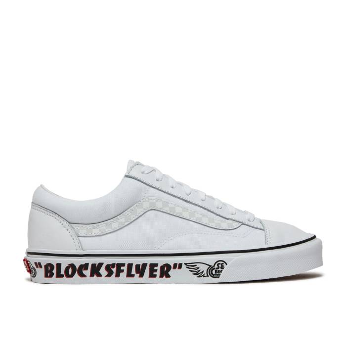 ヴァンズ Vans 【 Se Bikes X Style 36 \u0027Blocks Flyer - White Reflective\u0027 Men White/Reflective 】 白いこと 白いこと メンズ 白いこと 白いこと