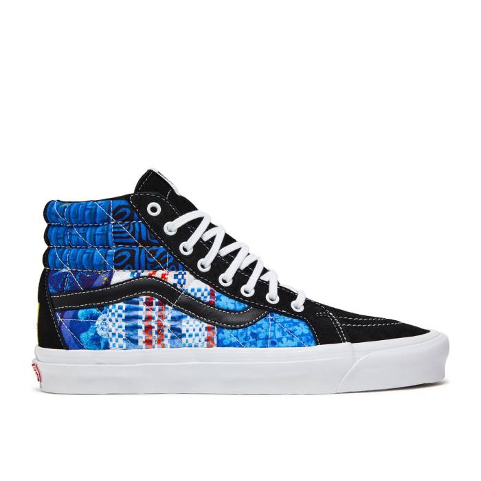 ヴァンズ Vans 【 Sandy Liang X Sk8-Hi 38 Dx 'Patchwork' Men Blue/Black 】 スケートハイ メンズ 青色 ブルー 黒色 ブラック