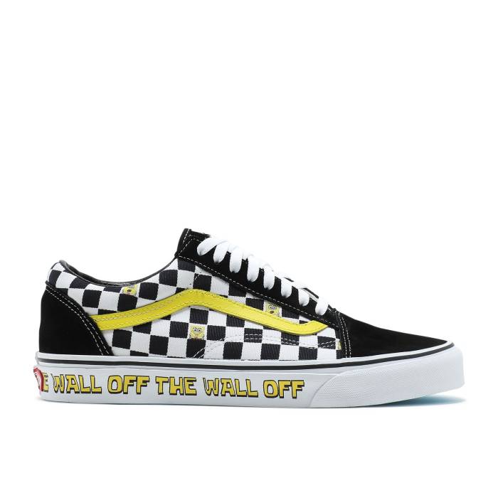 ヴァンズ Vans 【 Spongebob Squarepants X Old Skool 'Off The Wall' Men Black/White/Yellow 】 スポンジボブ メンズ 黒色 ブラック 白色 ホワイト yellow 黄色・イエロー
