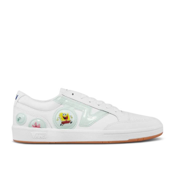 ヴァンズ Vans 【 Spongebob Squarepants X Lowland Cc \u0027Bubble\u0027 Men True White 】 海綿体シリング メンズ 白いこと 白いこと