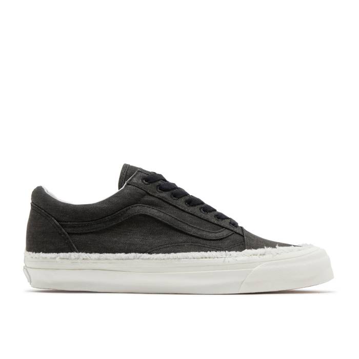 ヴァンズ Vans 【 Og Old Skool Lx Raw Edge - Black Men Black/True White 】 メンズ 黒色 ブラック 白色 ホワイト