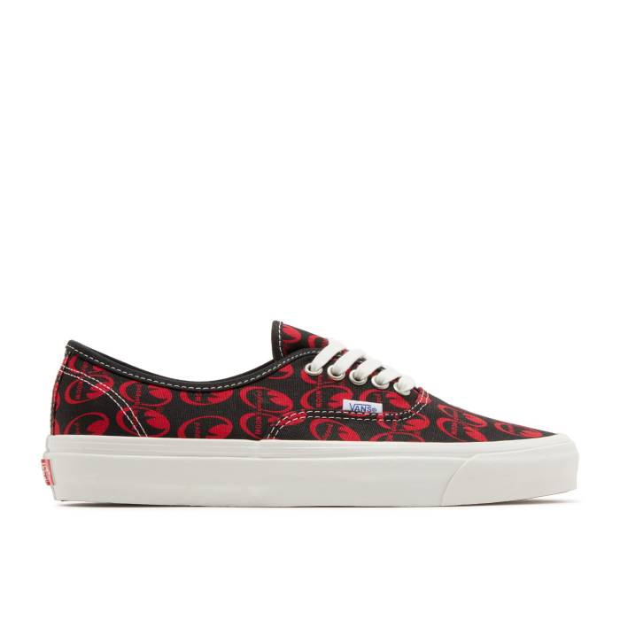 ヴァンズ Vans 【 Mooneyes X Authentic 44 Dx \u0027Anaheim Factory - Black Red\u0027 Men Black/Red 】 オーセンティック 製作所 黒いこと 黒いこと メンズ 黒いこと 黒いこと Red 赤・赤いこと