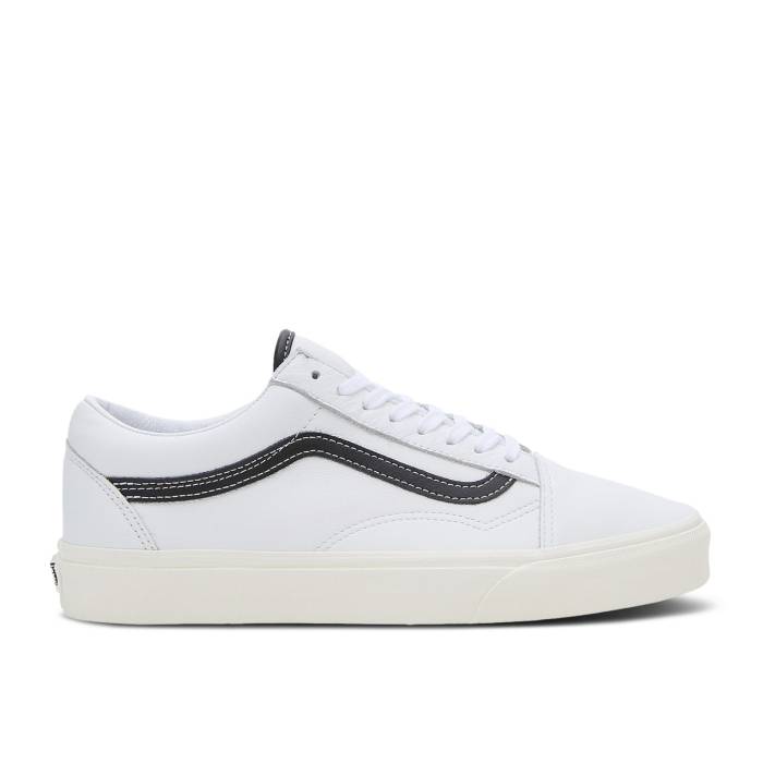 ヴァンズ Vans 【 Old Skool \u0027White Black Leather\u0027 Men White/Black 】 黒いこと 黒いこと メンズ 白いこと 白いこと 黒いこと 黒いこと