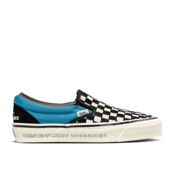 ヴァンズ Vans 【 Liberaiders X Classic Slip-On 98 Dx \u0027Destination Unknown - Checkerboard Blue\u0027 Men Blue/Marshmallow 】 古典派音楽 slip-on スリッポン メンズ 青味 青み