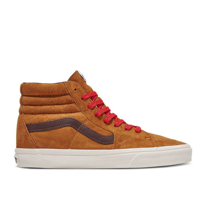 ヴァンズ Vans 【 Sk8-Hi \u0027Plaid - Glazed Ginger Brown\u0027 Men Glazed Ginger Brown 】 滑るご機嫌 メンズ 赤銅色 赤銅色