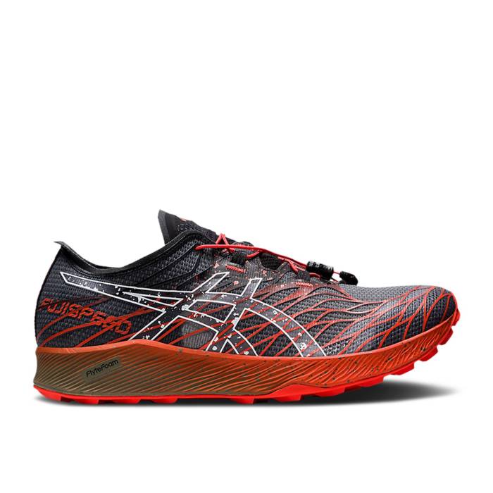アシックス Asics 【 Fuji Speed \u0027Black Cherry Tomato\u0027 Men Black/Cherry Tomato 】 Speed 素早さ メンズ 黒いこと 黒いこと
