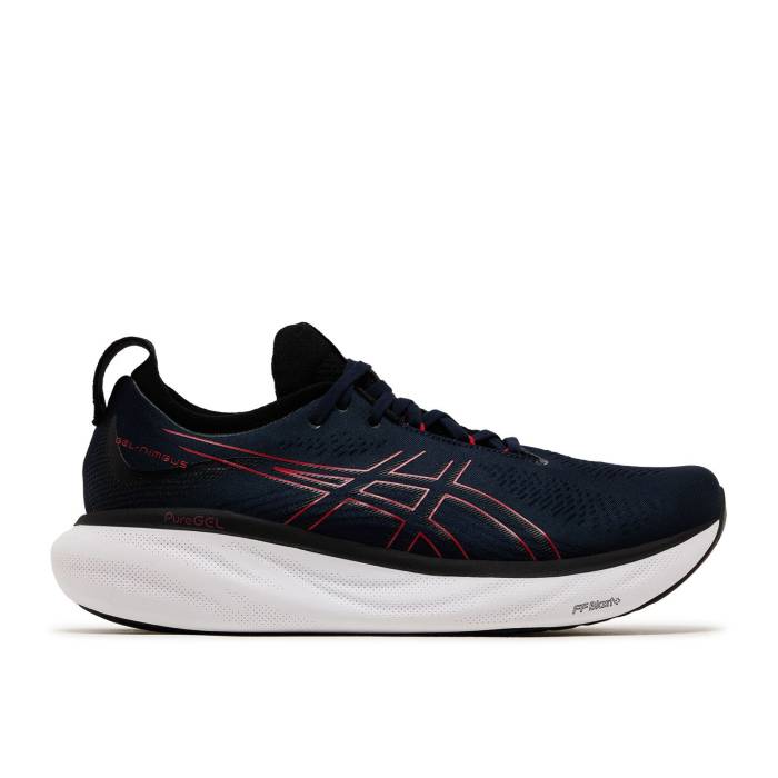 アシックス Asics 【 Gel Nimbus 25 Midnight Electric Red Men Midnight/Electric Red 】 メンズ Red 赤・レッド
