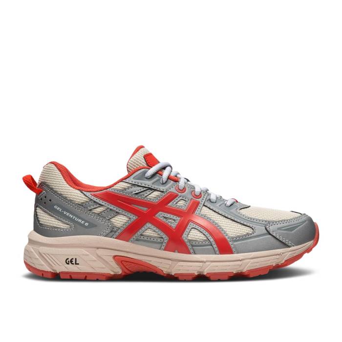 アシックス Asics 【 Kirsh X Wmns Gel Venture 6 \u0027Birch Fiery Red\u0027 Women Birch/Fiery Red 】 レディース Red 赤・赤いこと