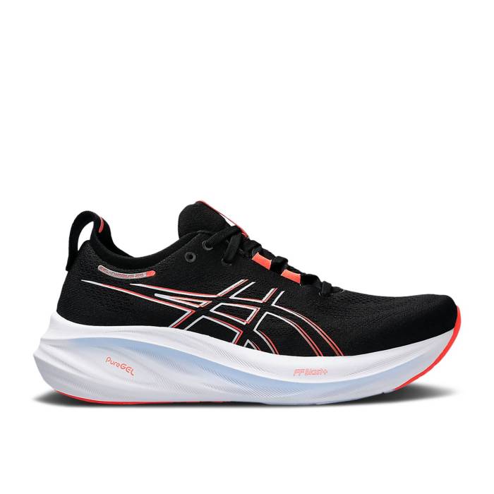 アシックス Asics 【 Gel Nimbus 26 \u0027Black True Red\u0027 Men Black/True Red 】 メンズ 黒いこと 黒いこと Red 赤・赤いこと