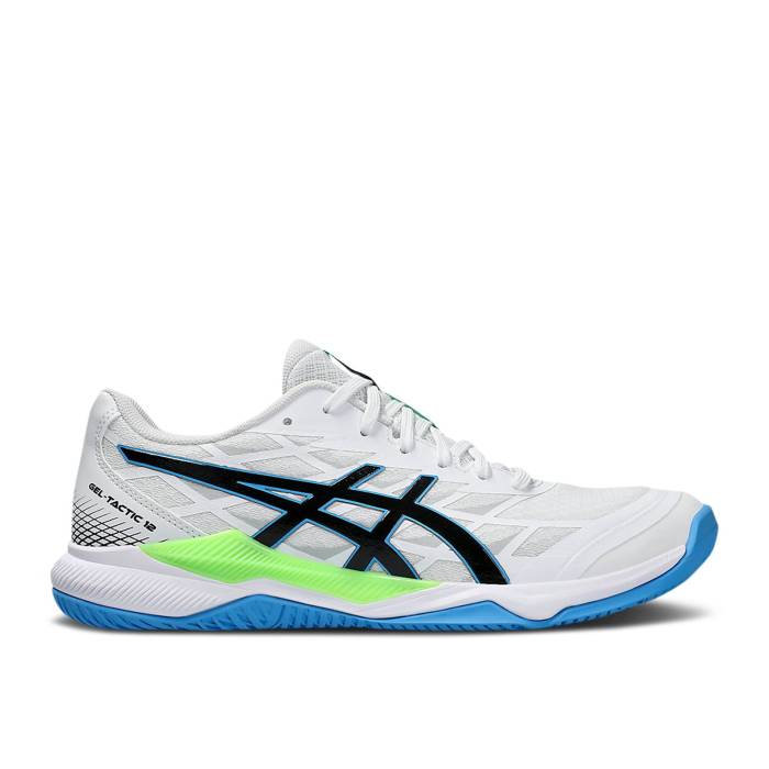 アシックス Asics 【 Gel Tactic 12 \u0027White Lime Burst\u0027 Men White/Lime Burst 】 策戦 菩提樹 メンズ 白いこと 白いこと 菩提樹 張りさける