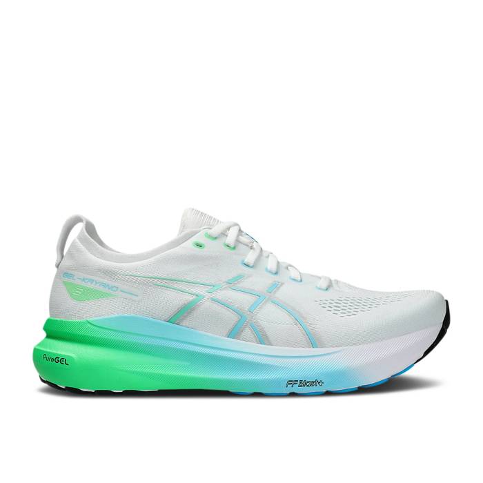 アシックス Asics 【 Gel Kayano 31 \u0027White Bright Cyan\u0027 Men White/Bright Cyan 】 メンズ 白いこと 白いこと シアン